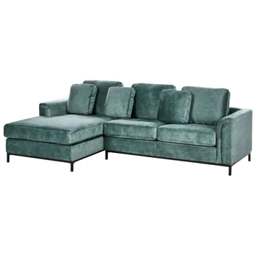 Hjørnesofa 4-personers Oslo højrevendt - Blågrøn - Møbler - Sofaer - Sofa med chaiselong