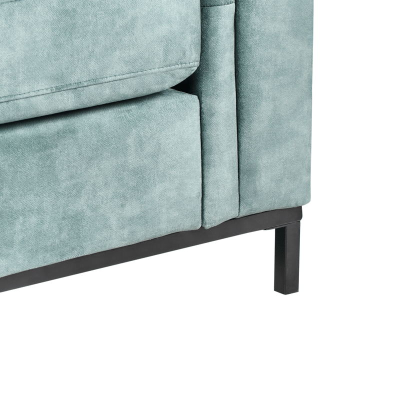 Hjørnesofa 4-personers Oslo højrevendt - Blågrøn - Møbler - Sofaer - Sofa med chaiselong