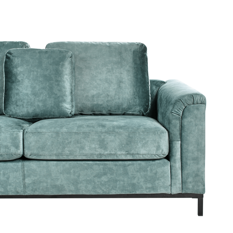 Hjørnesofa 4-personers Oslo højrevendt - Blågrøn - Møbler - Sofaer - Sofa med chaiselong