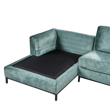 Hjørnesofa 4-personers Oslo højrevendt - Blågrøn - Møbler - Sofaer - Sofa med chaiselong