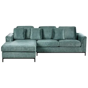 Hjørnesofa 4-personers Oslo højrevendt - Blågrøn - Møbler - Sofaer - Sofa med chaiselong