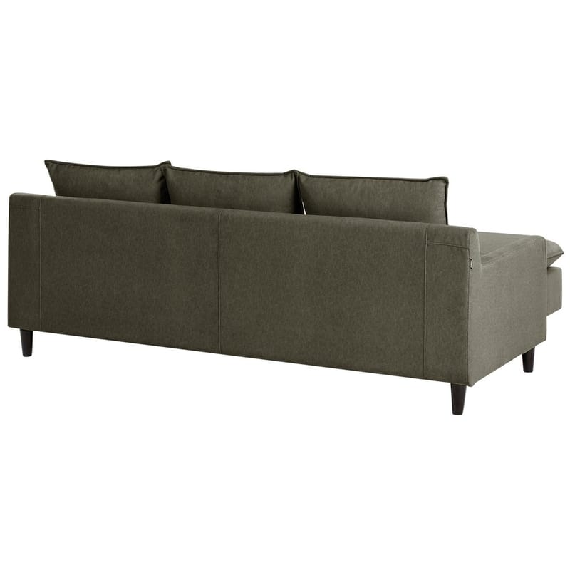 Hjørnesofa Elvenes - Grønt, mørkt træ/Højrevendt - Møbler - Sofaer - Hjørnesofa - Hjørnesofa med chaiselong