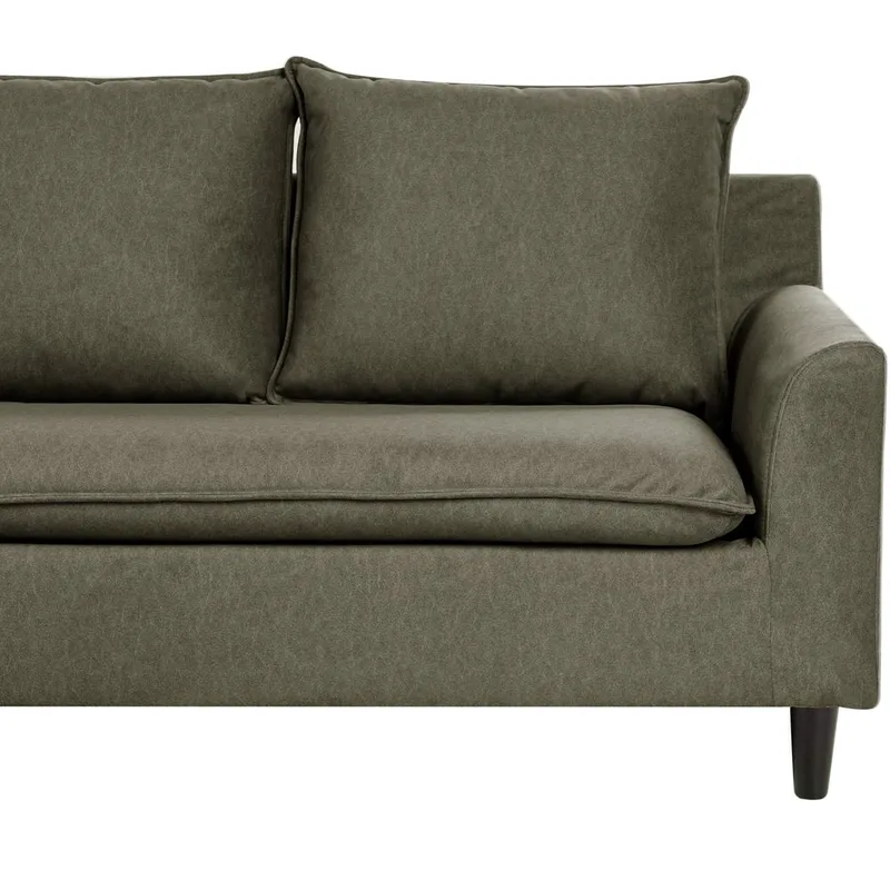 Hjørnesofa Elvenes - Grønt, mørkt træ/Højrevendt - Møbler - Sofaer - Hjørnesofa - Hjørnesofa med chaiselong