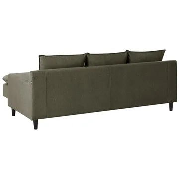 Hjørnesofa Elvenes - Grønt, mørkt træ/Venstrevendt - Møbler - Sofaer - Sofa med chaiselong