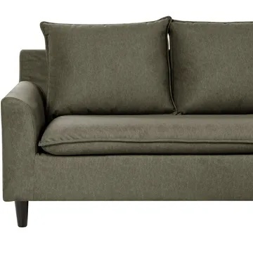 Hjørnesofa Elvenes - Grønt, mørkt træ/Venstrevendt - Møbler - Sofaer - Sofa med chaiselong