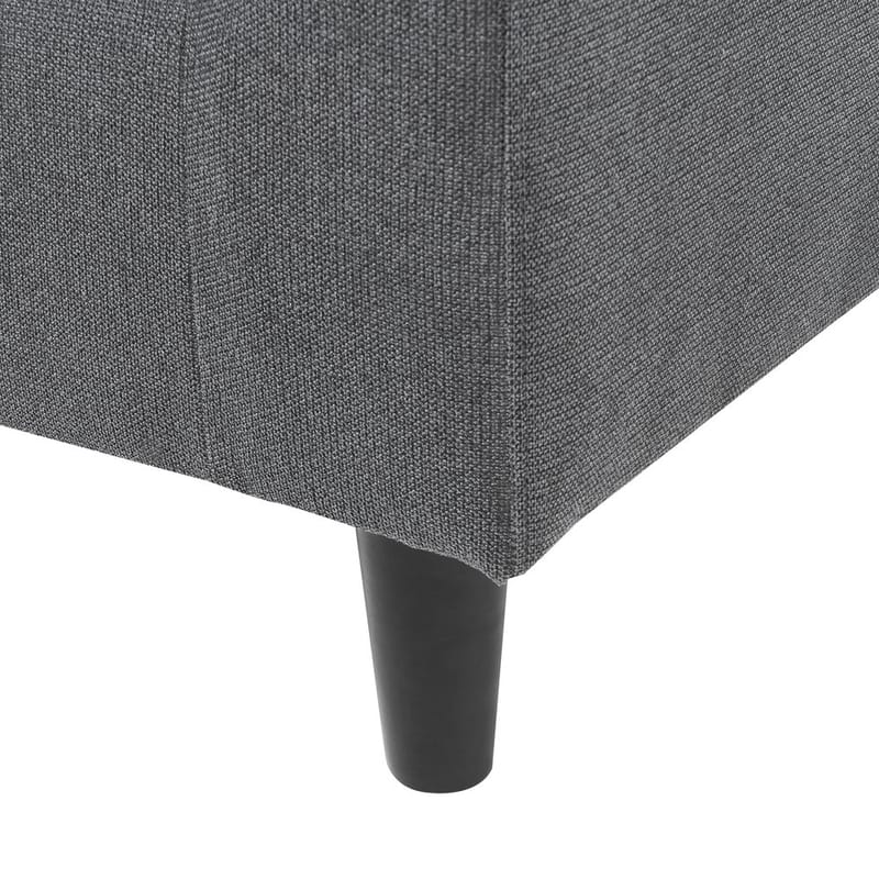 Hjørnesofa Elvenes - Mørkegrå, mørkt træ/Højrevendt - Møbler - Sofaer - Hjørnesofa