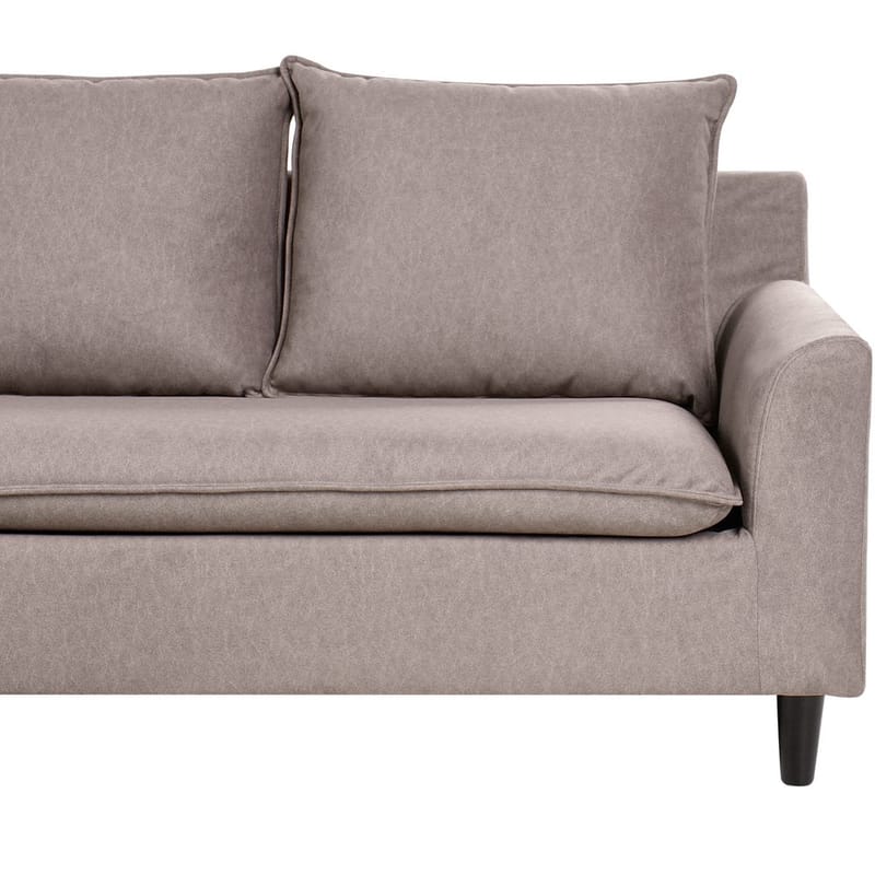 Hjørnesofa Elvenes - Taupe, mørkt træ/Højrevendt - Møbler - Sofaer - Hjørnesofa