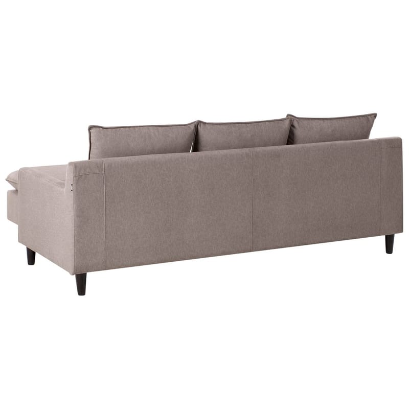 Hjørnesofa Elvenes - Taupe, mørkt træ/Venstrevendt - Møbler - Sofaer - Hjørnesofa