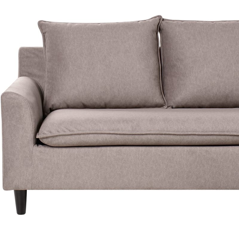 Hjørnesofa Elvenes - Taupe, mørkt træ/Venstrevendt - Møbler - Sofaer - Hjørnesofa