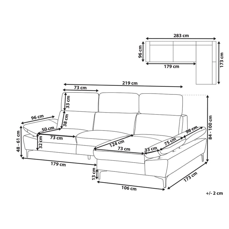 Hjørnesofa Farila - Møbler - Sofaer - Hjørnesofa - Chesterfield hjørnesofa