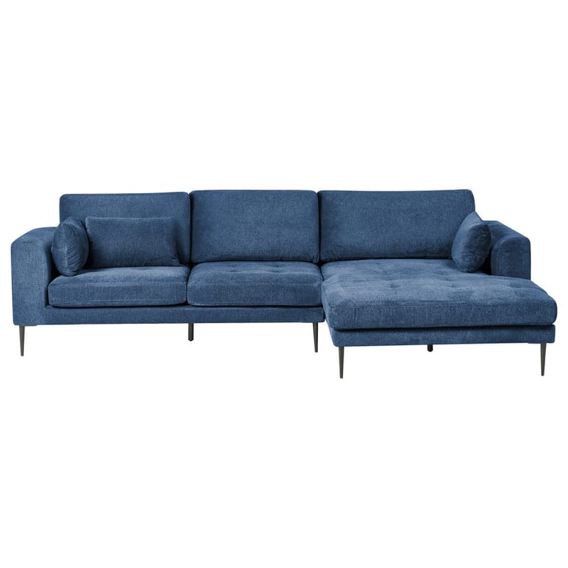 Hjørnesofa Flam - Blå, Sort/Vendbar/Polyester - Møbler - Sofaer - Hjørnesofa