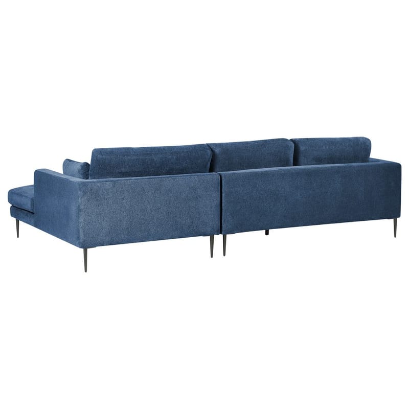 Hjørnesofa Flam - Blå, Sort/Vendbar/Polyester - Møbler - Sofaer - Hjørnesofa