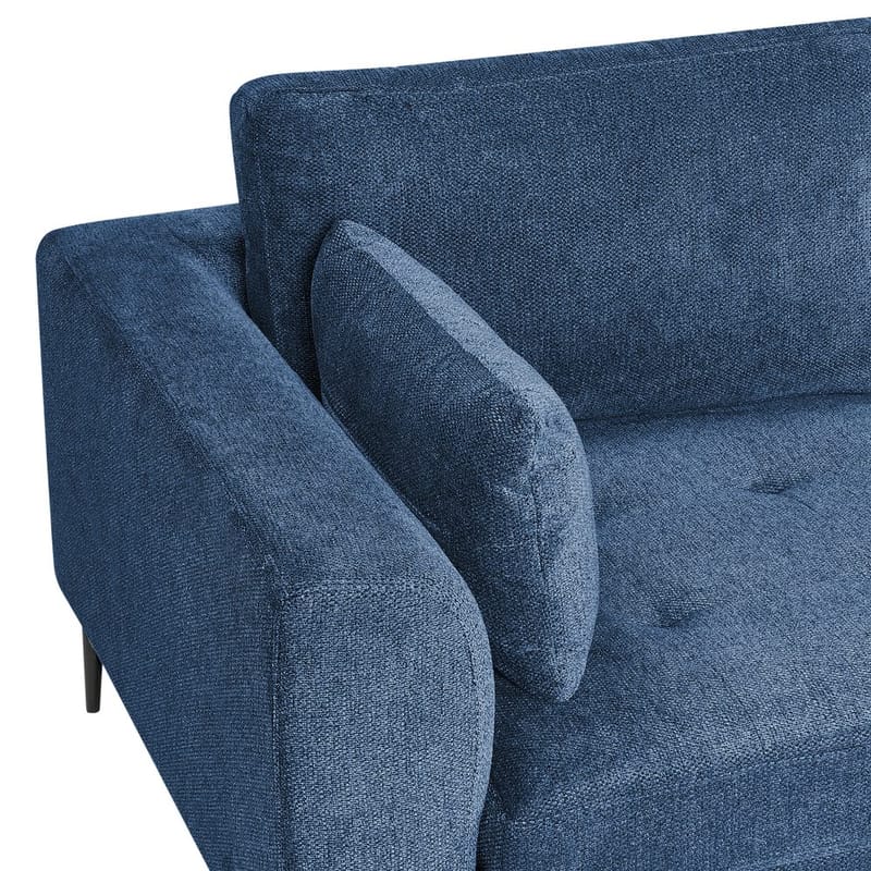 Hjørnesofa Flam - Blå, Sort/Vendbar/Polyester - Møbler - Sofaer - Hjørnesofa