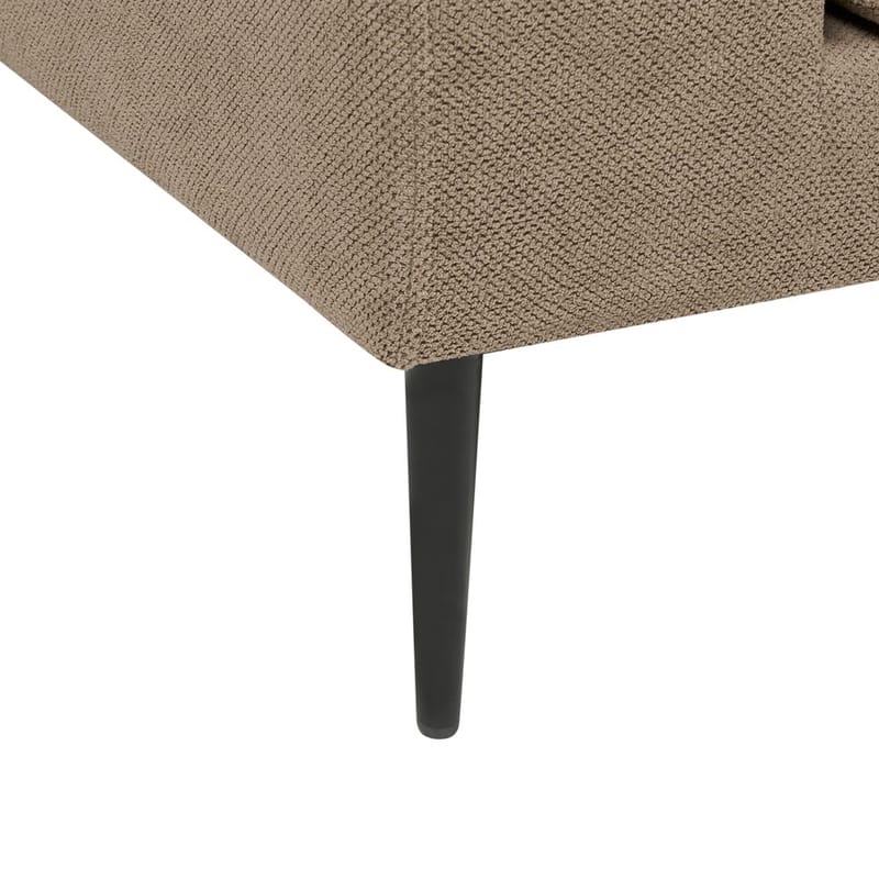 Hjørnesofa Flam - Brun, Sort/Højrevendt/Polyester - Møbler - Sofaer - Hjørnesofa