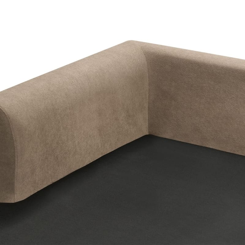 Hjørnesofa Flam - Brun, Sort/Højrevendt/Polyester - Møbler - Sofaer - Hjørnesofa