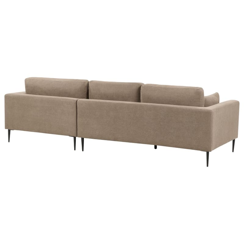 Hjørnesofa Flam - Brun, Sort/Polyster - Møbler - Sofaer - Hjørnesofa