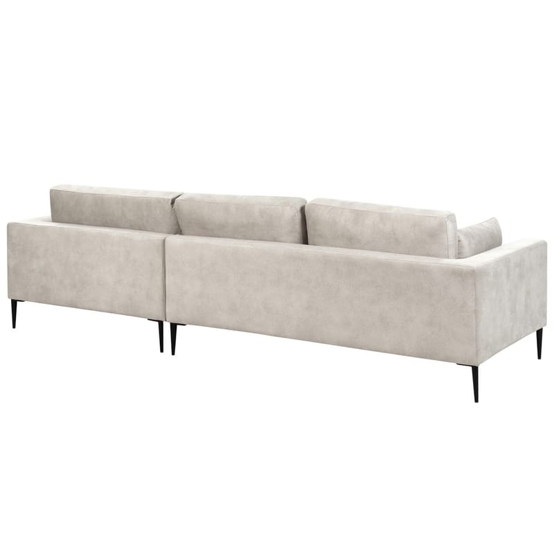 Hjørnesofa Flam - Grå, sort/Venstrevendt/Fløjl - Møbler - Sofaer - Hjørnesofa