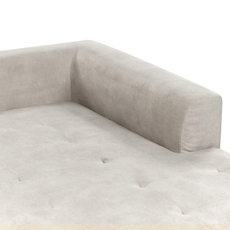 Hjørnesofa Flam - Grå, sort/Venstrevendt/Fløjl - Møbler - Sofaer - Hjørnesofa