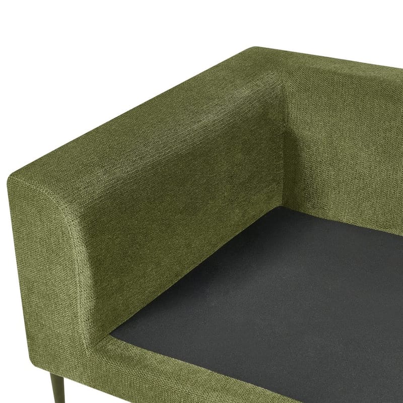 Hjørnesofa Flam - Grøn, Sort/Venstrevendt/Polyester - Møbler - Sofaer - Hjørnesofa