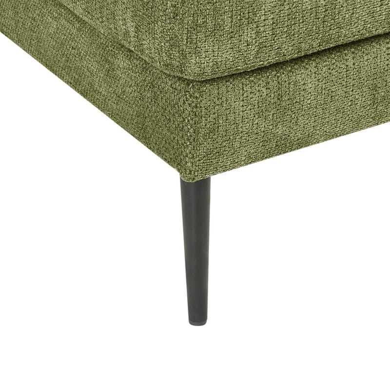 Hjørnesofa Flam - Grøn, Sort/Venstrevendt/Polyester - Møbler - Sofaer - Hjørnesofa