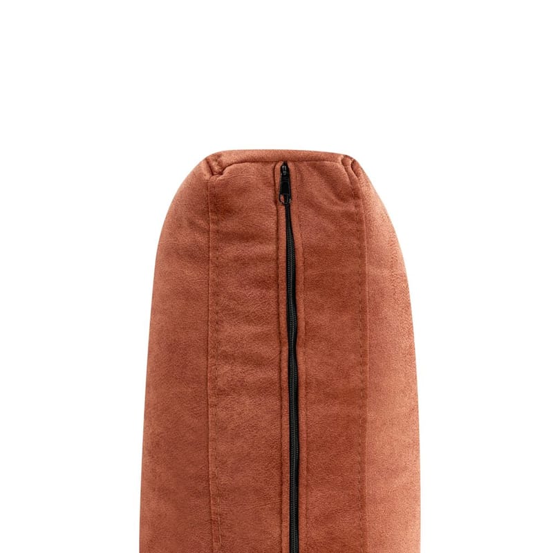 Hjørnesofa Flam - Orange, sort/Højrevendt/Fløjl - Møbler - Sofaer - Hjørnesofa