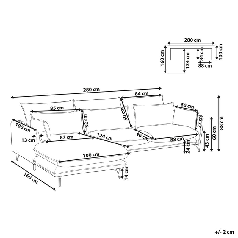 Hjørnesofa Gallo - Højrevendt - Møbler - Sofaer - Hjørnesofa