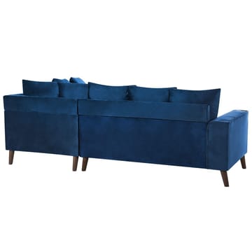 Hjørnesofa Grena - Blåt, Mørkt Træ - Møbler - Sofaer - Hjørnesofa - Howard hjørnesofa
