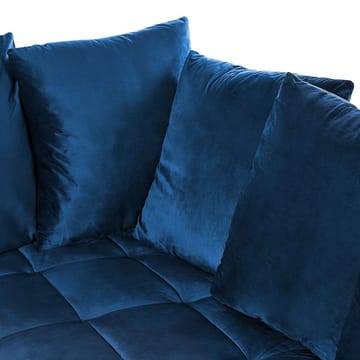 Hjørnesofa Grena - Blåt, Mørkt Træ - Møbler - Sofaer - Hjørnesofa - Howard hjørnesofa