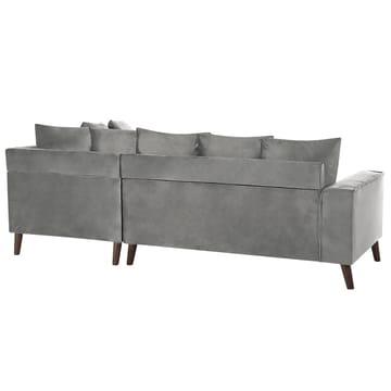 Hjørnesofa Grena - Grå, mørkt træ - Møbler - Sofaer - Hjørnesofa