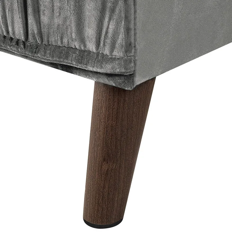 Hjørnesofa Grena - Grå, mørkt træ - Møbler - Sofaer - Hjørnesofa