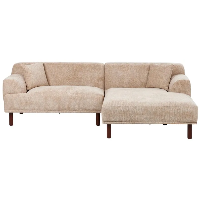 Hjørnesofa Holt, Beige, brun/Polyester