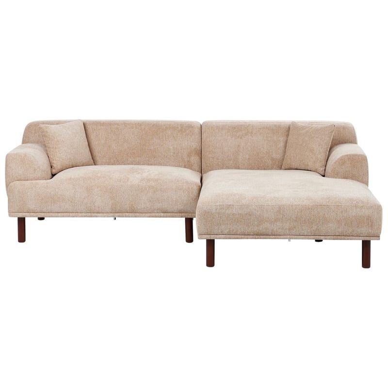 Hjørnesofa Holt, Beige, brun/Polyester