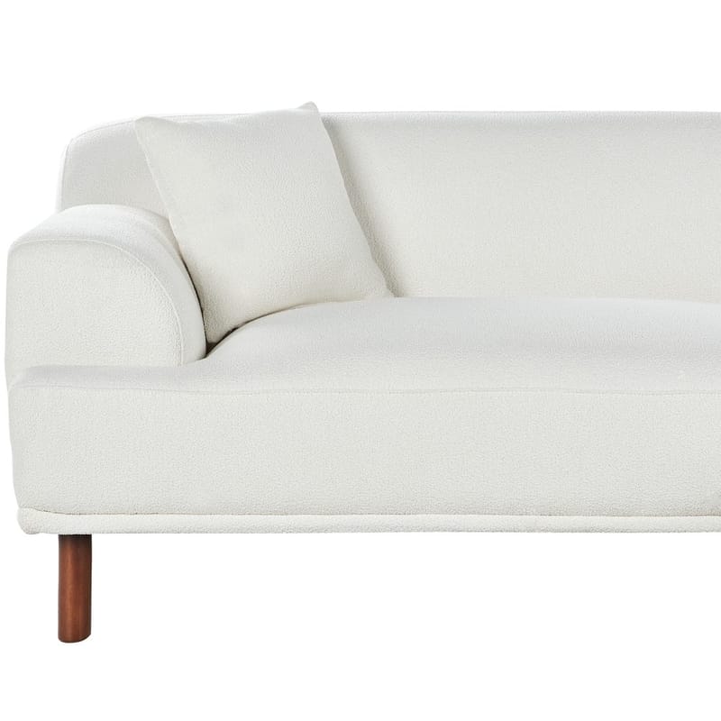 Hjørnesofa Holt - Hvid, brun/Bouclé - Møbler - Sofaer - Hjørnesofa