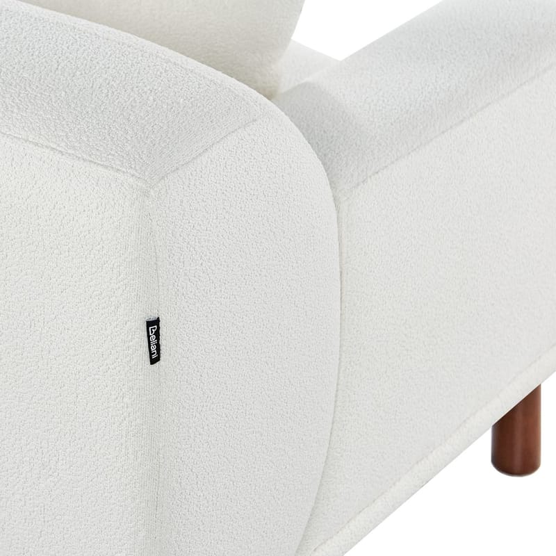 Hjørnesofa Holt - Hvid, brun/Bouclé - Møbler - Sofaer - Hjørnesofa