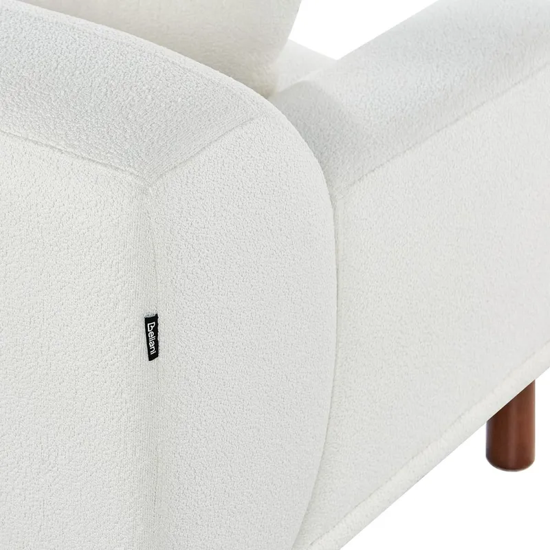 Hjørnesofa Holt - Hvid, brun/Bouclé - Møbler - Sofaer - Hjørnesofa - Hjørnesofa med chaiselong