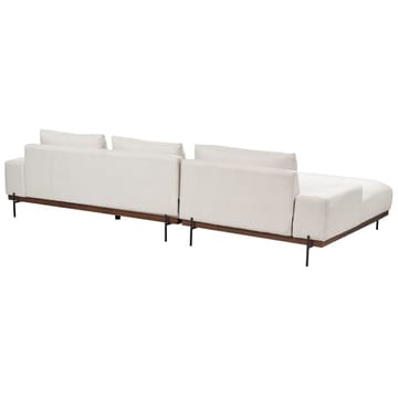 Hjørnesofa Mariferd - Beige, sort, mørkt træ/Højrevendt - Møbler - Sofaer - Sofa med chaiselong