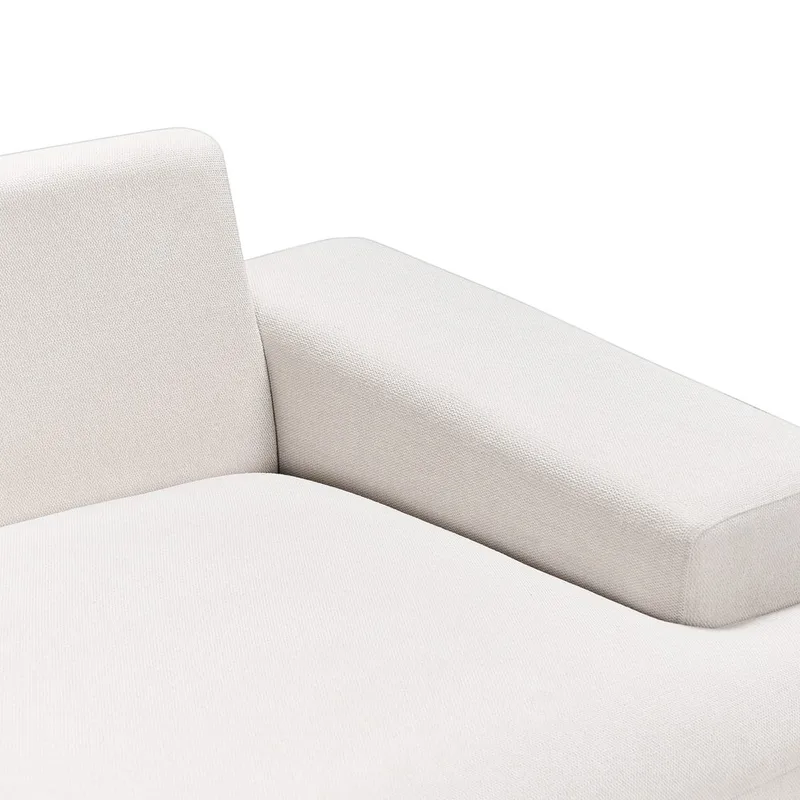 Hjørnesofa Mariferd - Beige, sort, mørkt træ/Højrevendt - Møbler - Sofaer - Hjørnesofa - Hjørnesofa med chaiselong