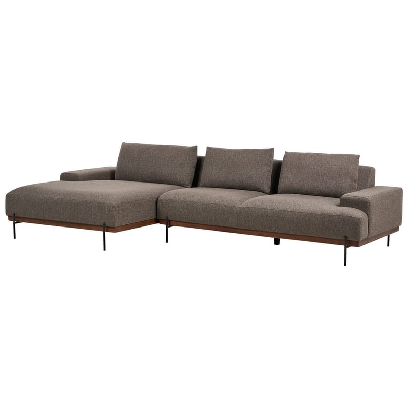 Hjørnesofa Mariferd - Brun, sort, mørkt træ/Højrevendt - Møbler - Sofaer - Hjørnesofa
