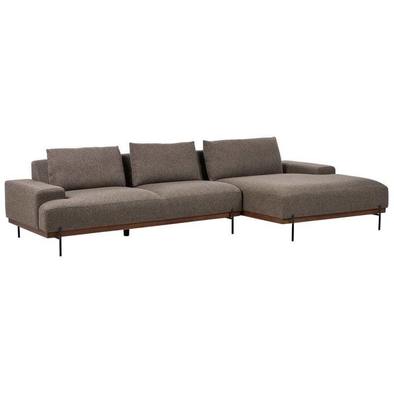 Hjørnesofa Mariferd - Brun, sort, mørkt træ/Venstrevendt - Møbler - Sofaer - Hjørnesofa