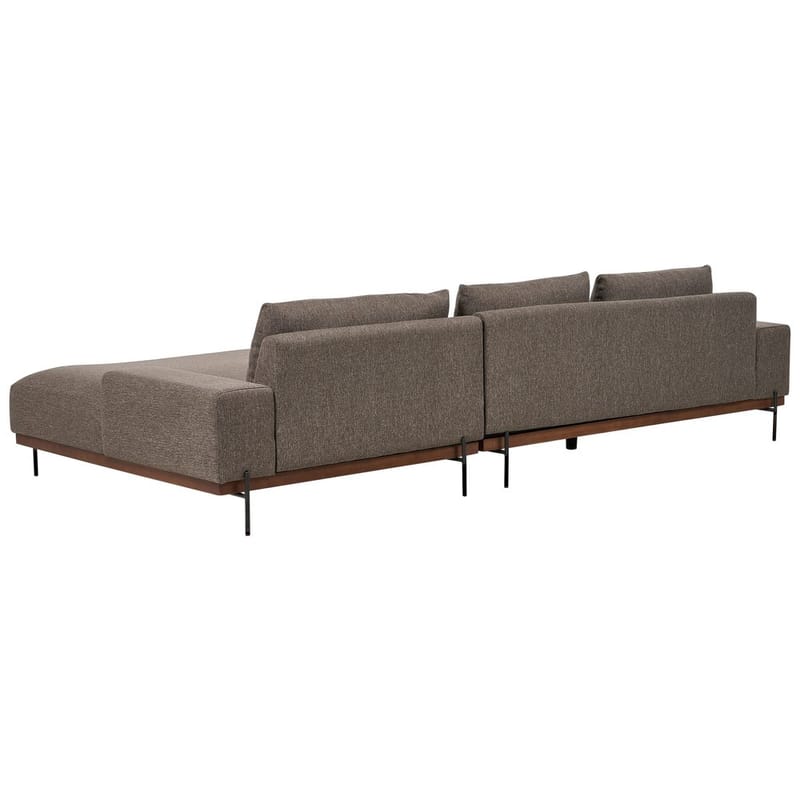Hjørnesofa Mariferd - Brun, sort, mørkt træ/Venstrevendt - Møbler - Sofaer - Hjørnesofa