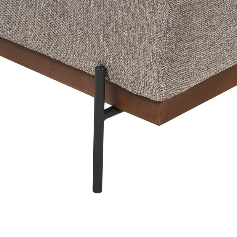 Hjørnesofa Mariferd - Lys brun, sort, mørkt træ/Højrevendt - Møbler - Sofaer - Hjørnesofa - Hjørnesofa med chaiselong