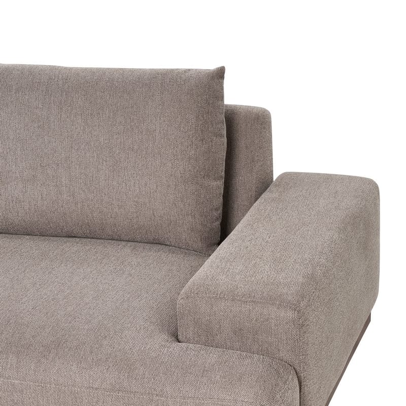 Hjørnesofa Mariferd - Lys brun, sort, mørkt træ/Venstrevendt - Møbler - Sofaer - Hjørnesofa - Hjørnesofa med chaiselong