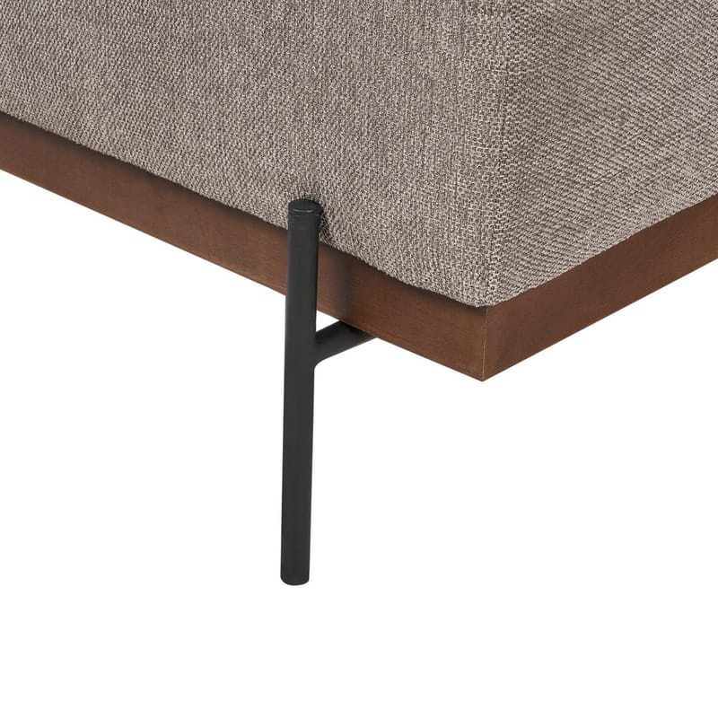 Hjørnesofa Mariferd - Lys brun, sort, mørkt træ/Venstrevendt - Møbler - Sofaer - Hjørnesofa