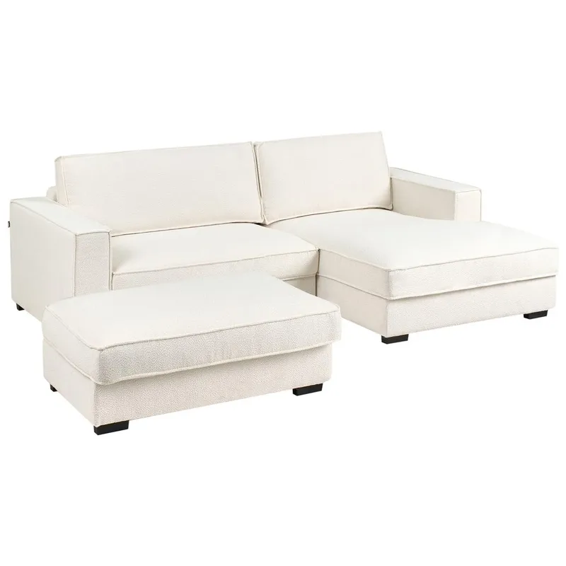 Hjørnesofa med fodskammel Renders - Beige - Møbler - Sofaer - Hjørnesofa - Hjørnesofa med chaiselong