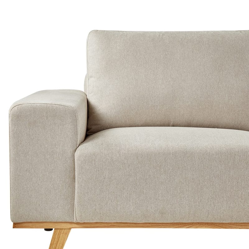 Hjørnesofa Nora - Beige, lyst træ/Venstrevendt - Møbler - Sofaer - Hjørnesofa