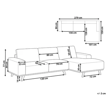 Hjørnesofa Nora - Beige - Møbler - Sofaer - Sofa med chaiselong