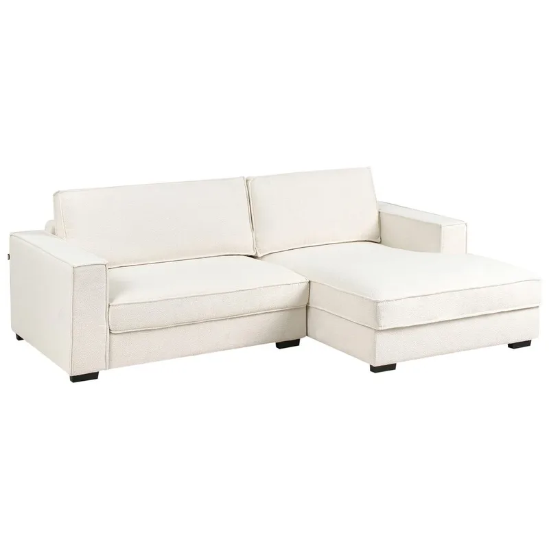 Hjørnesofa Renders - Hvid, Sort - Møbler - Sofaer - Hjørnesofa - Hjørnesofa med chaiselong