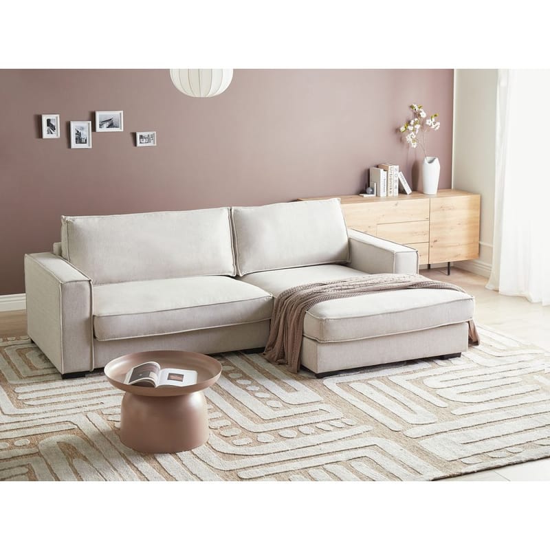 Hjørnesofa Renders - Lys beige - Møbler - Sofaer - Hjørnesofa - Hjørnesofa med chaiselong