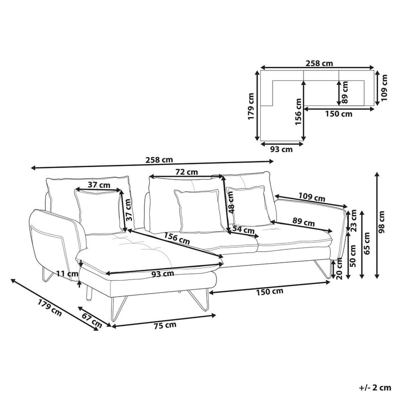 Hjørnesofa Sersan - Højrevendt - Møbler - Sofaer - Hjørnesofa