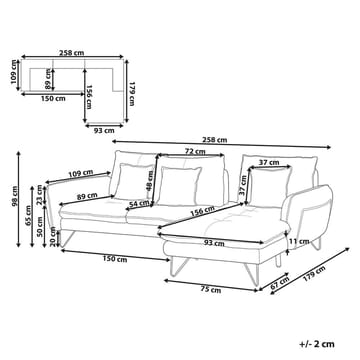 Hjørnesofa Sersan - Venstrevendt - Møbler - Sofaer - Sofa med chaiselong